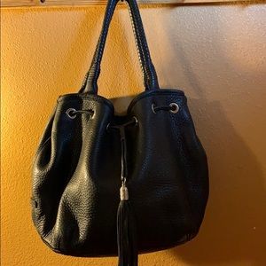 Drawstring Cole Haan leather handbag